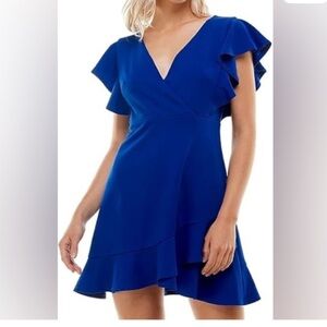 NWT. Midnight Doll Royal Blue Mini Dress